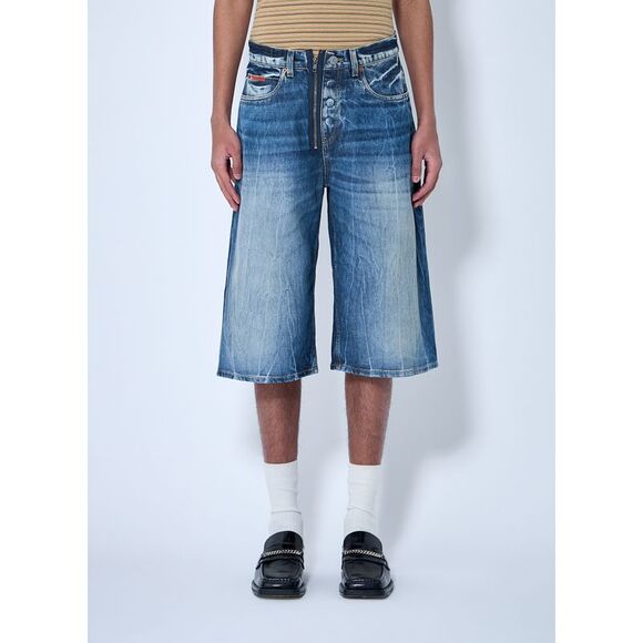 Martine Rose Men Zip-Up Jean Shorts
